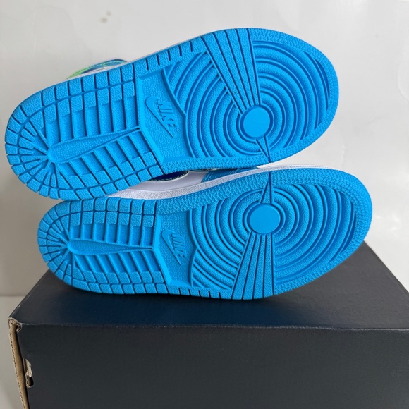 Nike Air Jordan 1 Mid SE PS 10.5C Sprite Powder Racer Blue Green DA8011-400 - Picture 7 of 8